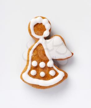 Gingerbread cookie in the shape of an angel