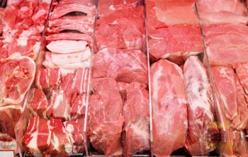 Selection of quality red meat at a butcher's