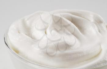 Bowl of whipped cream - detail