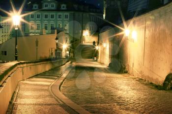 Lesser Town at night, Prague, Czech Republic