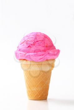 Fruit flavored ice cream cone - studio shot