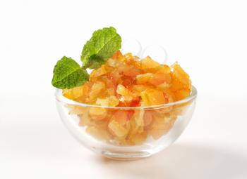Bowl of candied citrus peel
