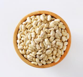 Bowl of raw white beans