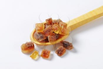 Brown rock sugar crystals with fine caramel flavor