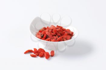 Bowl of dried goji berries