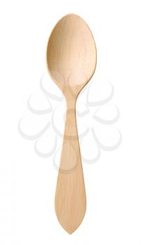Small wooden spoon isolated on white