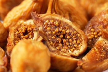 Macro shot of dried figs