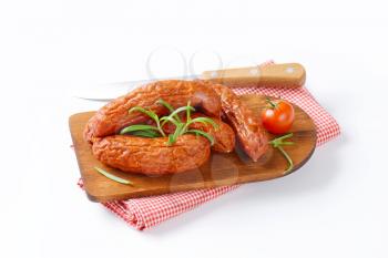 Kielbasa Mysliwska - Lightly smoked and dried Polish sausages with wrinkled skin
