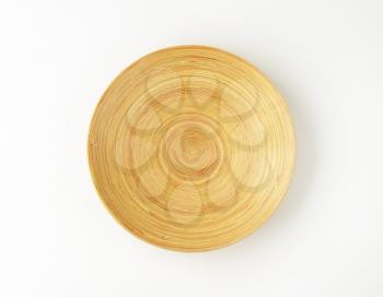 Empty hand crafted bamboo bowl