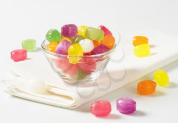 Fruit flavored hard candy drops