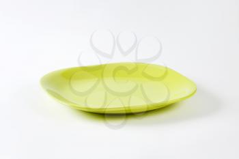 Square shaped yellow green  plate with rounded corners