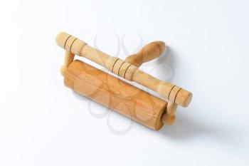 wooden rolling pin with handle