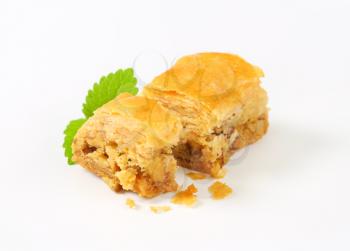 Baklava - phyllo pastry filled with nuts and spices and drenched in syrup