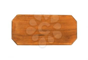 Old cutting board on white background