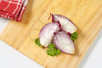 red onion cut into wedges