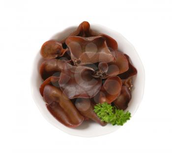 bowl of wood ear mushrooms