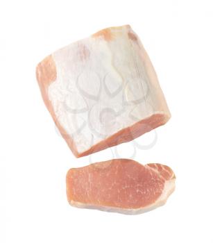 Raw boneless pork loin and cutlet