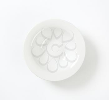 white soup plate on white background
