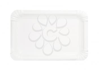 disposable rectangle white paper plate