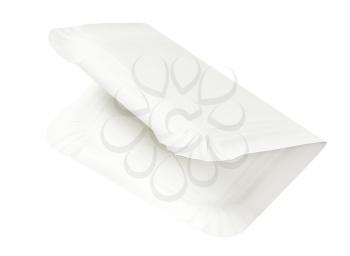 disposable rectangle white paper plate