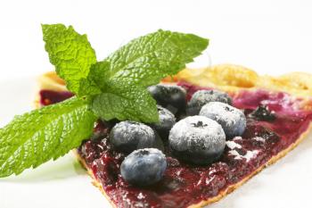 French cuisine - Quark and blueberry tart