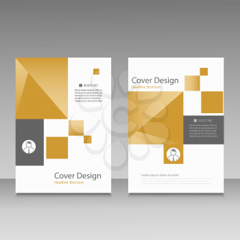 Abstract brochure template with squares elements.