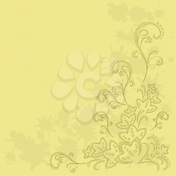 Abstract vector background with a symbolical flower pattern
