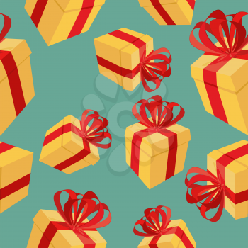 Gift boxes Seamless pattern. background for  holidays: birthdays, Christmas, holiday
