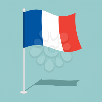 Flag of France. Official national symbol national symbol of  French state. Traditional French paced flag
