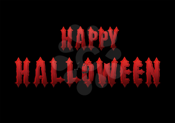 Happy Halloween emblem. Gothic bloody letters. Logo for dreaded holiday
