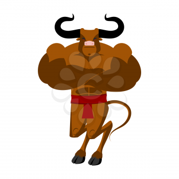 Minotaur Ancient Greek Mythical beast. Monster with bull head
