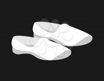 White slippers isolated. Hotel shoes. Vector illustration

