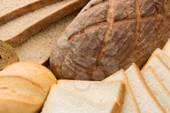 assortment of baked bread as background