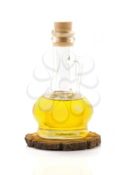 bottle of sunflower oil isolated on white background