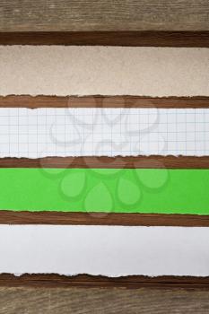 note paper on wood background