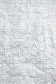 wrinkled checked paper as background texture