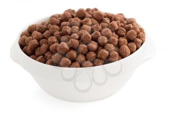 cereal chocolate balls isolated on white background