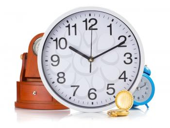 clock set isolated on white background
