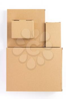 cardboard box isolated on white background texture