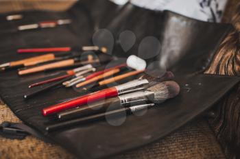 Set of brushes for a make-up.