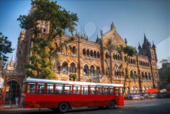Chhatrapati Shivaji, the former Victoria Terminus - a historical railway station in the Indian city of Mumbai, one of the busiest in India.