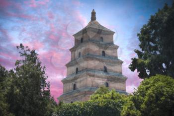 large pagoda of wild geese in the city of Xian. China