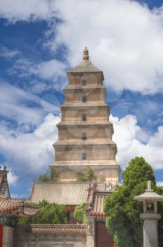 large pagoda of wild geese in Xi'an. The largest monument of Chinese architecture