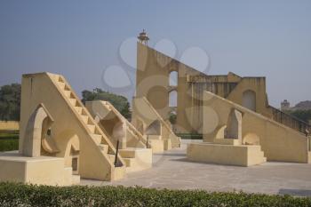 Jantar Mantar - the observatory, built in 1727-1734 gg. Rajput by Maharaja Sawai Jai Singh in which he founded shortly before the city of Jaipur.