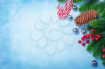 christmas background, christmas decoration on a table