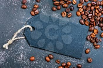 coffee beans on the black background, coffee background