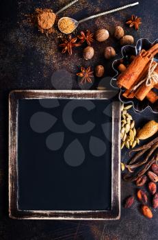aroma spice on a table,stock photo