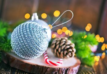 Christmas background, Christmas decoration on a table
