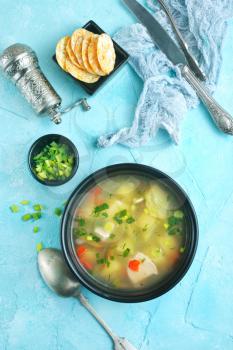 vegetable soup, soup with chicken and vegetables