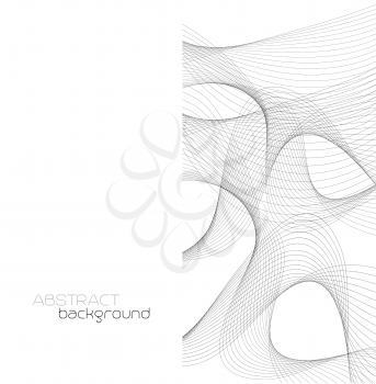 Abstract template background with gray curved lines